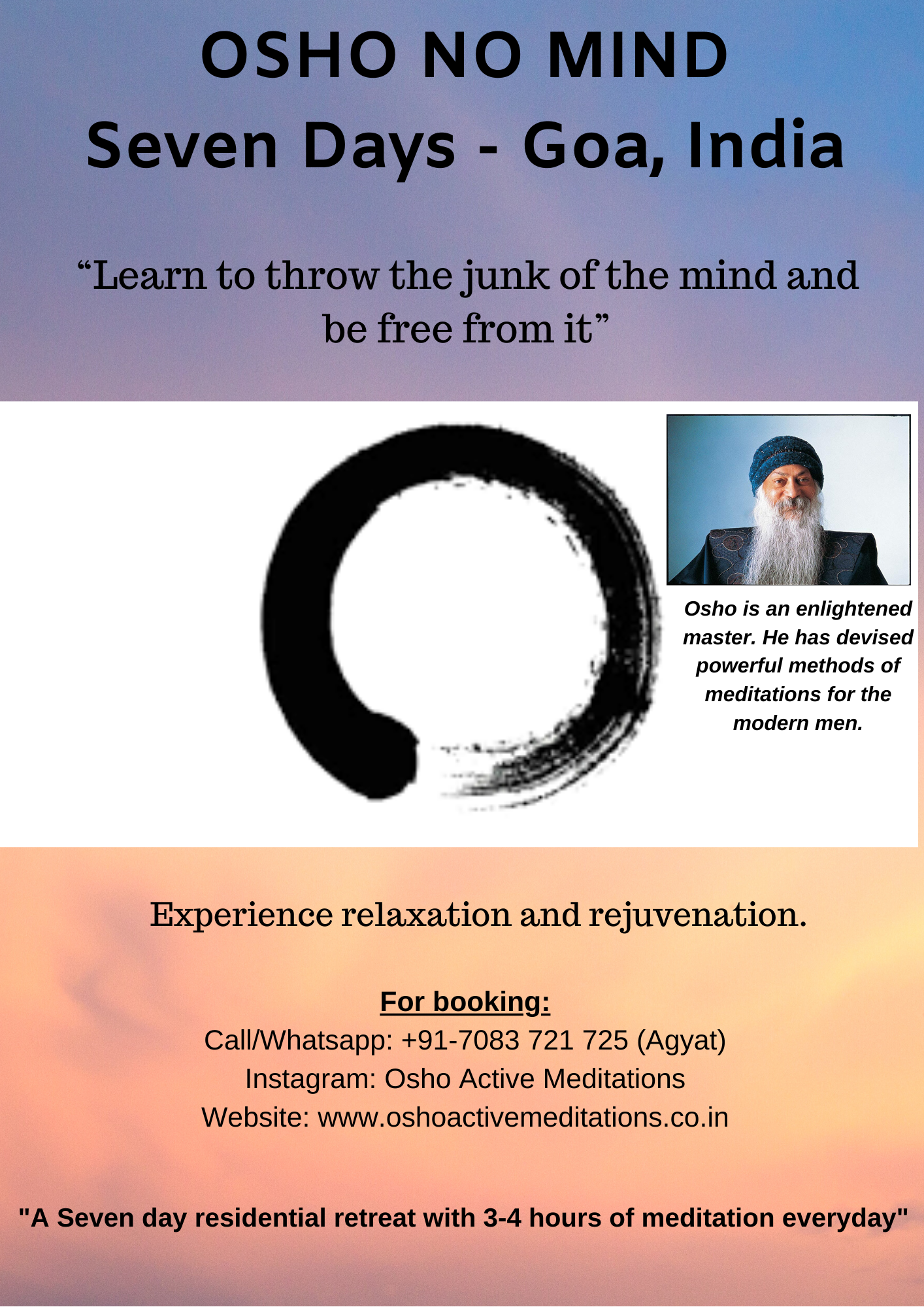 7 Days - Osho No Mind Retreat